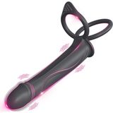 Lolita Shop Anal Penetratör 10 Mod Titreşim Soft Silikon 14.5 cm Testis Tutacaklı Ilave Ek Penis Halkası Kılıfı