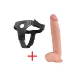 Lolita Shop Belden Bağlamalı Ultra Soft Dokuda 30 Cm Kalın Kemerli Penis Vantuzlu Takma Dildo