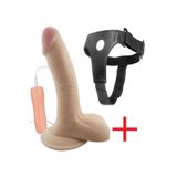 Lolita Shop Deri Kemerli 20 Cm 10 Mod Titreşim Ten Hissiyatı Takma Dildo Belden Bağlamalı Vibratör