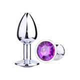 Lolita Shop Gümüş Metal Mor Lüks Mücevher Taşlı 7 Cm Lüks Anal Alıştırıcı Açıcı Genişletici Tıpa Plug Ve Tıkaç
