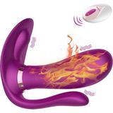 Lolita Shop Isıtmalı Uzaktan Kumanda Soft Silikon 9 Titreşim Şarjlı Klitoris Anal Vajinal Giyilebilir Vibratör