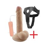 Lolita Shop Kemerli 16 Cm Dokuda 10 Farklı Titreşimli Belden Bağlamalı Takma Vibratör Penis