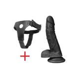 Lolita Shop Kemerli 21 Cm Kalın Dildo Ultra Doku Güçlü Vantuzlu Belden Bağlamalı Dildo