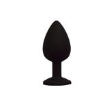 Lolita Shop Siyah Silikon Dokuda Renkli Taşlı 9,5 Cm Açıcı Özellikte Anal Plug Ve Tıkaç