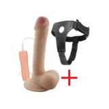 Lolita Shop Takma Dildo 19 Cm 10 Farklı Titreşim Belden Bağlamalı Kemerli Vantuzlu Vibratör