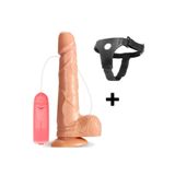 Lolita Shop Ten Dokusunda 19 Cm Ayarlanabilir Güçlü Titreşimli Penis Belden Bağlamalı Kemerli Vibratör