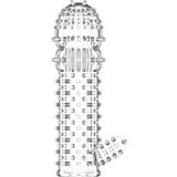 Lolita Shop Tırtıklı Klitoris Uyarıcılı Esnek Silikon Prezervatif Tekrar Kullanılabilen Dildo Penis Kılıfı