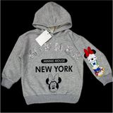 Lolli Boom Kids Kız Çocuk 3 Iplik Gri Renk Üzeri Payet Yazı Detaylı Mickey Mouse Baskılı Sweatshirt - 5 - 6 Yaş - 10G-Gri