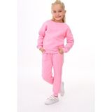 Lolli Boom Kids Kız Çocuk 3 Iplik Şardonlu Eşofman Takımı Alt Üst Takım Pembe Siyah Renk Rahat Kalıp - 5 - 6 Yaş