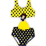 Lolli Boom Kids Kız Çocuk Çizgi Film Karakterli Figürlü Mayokini Yeni Sezon Pamuk Prenses - 05S-Sarı - 5 - 6 Yaş