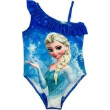 Lolli Boom Kids Kız Çocuk Çizgi Film Karakterli Tek Kol Fırfırlı Askılı Mayo Elsa - Lol - Mickey Baskı Yeni Sezon - 04G-Mavi - 3 - 4 Yaş