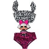 Lolli Boom Kids Kız Çocuk Fuşya Siyah Beyaz Leopar Mayokini Lol Bebek Kol Fırfırlı Son Sezon Kostüm Mayo - 6 - 9 Ay - Atlantis
