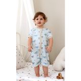 Lollie 0.5 Tog Yazlık Bebek & Çocuk Uyku Tulumu, %100 Pamuk - Balinalar - Mavi - 1 - 3 Ay