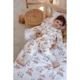 Lollie Baby&Kids 1.5 Tog Bebek Çocuk Uyku Tulumu ,%100 Pamuk - Atlı Karınca - Ekru - 6 - 12 Ay