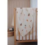 Lollie Baby&Kids Organik 4 Kat Müslin Battaniye Bebek Çocuk 80X100 cm - Forest - Renkli - 0 - 3 Yaş