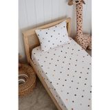 Lollie Baby&Kids Tek Kişilik, Çocuk Lastikli Çarşaf Takımı, %100 Pamuk Saten - Dots