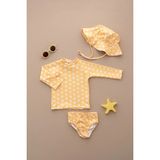 Lollie Baby&Kids Uv Korumalı Mayo Şapka Takım Bebek & Çocuk - Dots - Renkli - 1 - 2 Yaş