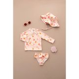 Lollie Baby&Kids Uv Korumalı Mayo Şapka Takım Bebek & Çocuk - Peach - Renkli - 1 - 2 Yaş