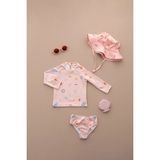 Lollie Baby&Kids Uv Korumalı Mayo Şapka Takım Bebek & Çocuk - Pink Beach - Renkli - 3 - 4 Yaş