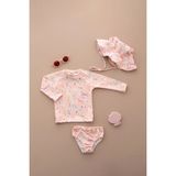 Lollie Baby&Kids Uv Korumalı Mayo Şapka Takım Bebek & Çocuk - Unicorn - Renkli - 3 - 4 Yaş