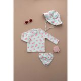Lollie Baby&Kids Uv Korumalı Mayo Şapka Takım Bebek & Çocuk - Watermelon - Renkli - 1 - 2 Yaş