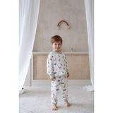 Lollie Bebek Çocuk Pijama Takımı 1.0 Tog, Modal & Pamuk - Dinozorlar - Ekru - 4 - 5 Yaş