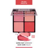 Lollis Allık Paleti 4 Renk, Blush Palette 4 Color - 01