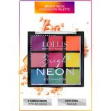 Lollis Bright Neon Eyeshadow Palette / Bright Neon Far Paleti - Neon Renkler
