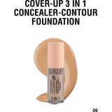 Lollis Cover - Up 3 In 1 Concealer Contour Foundation / Cover - Up 3 Ü 1 Arada Kapatıcı Kontur Fondöten 04 - 06