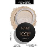Lollis Loose Powder Transparan Pudra Mat Bitişli Makyaj Sabitleyici Matlaştırıcı Toz Pudra 102 Banana - Mat Bitişli Toz Pudra