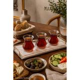 Lomera Home Lomer Home Premium 3’lü Cam Çay Bardağı Seti | Zarif Kulplu şeffaf tasarımlı