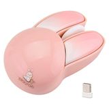 Lomiluskr Sevimli Tavşan 2.4G Kablosuz Sessiz Mouse - Pembe Tavşan