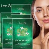 Lon.g Cica Özlü Cilt Rahatlatıcı Otantik Gerçek Parıltılı Yüz Maskesi, K-beauty 5 adet