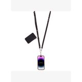 LÉONA Noir Black Telefon Askısı ve Kartlıklı Cüzdan Seti