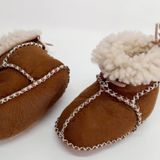 Lona Organik Deri Bebek Botu Bebek Patiği (kahve / 6-12 Ay)
