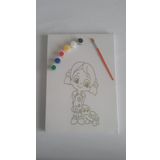 Lona Renklerle Çocuk Boyama Hobi Setleri 25x35 Cm Tuval