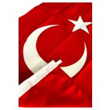 Lona Sanat 100X150 Cm Alpaka Kumaş Türk Bayrağı 1. Kalite