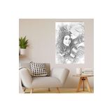 Lona Sanat Kişiye Özel Kara Kalem Fotoğraflı Kanvas Tablo 35X50 Cm;Beyaz 35 X 51
