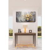 Lona Sanat Modern Saksıda Gold Çiçek Sanatsal Kanvas Tablo Salon Oturma Yatak Odası Ofis Antre 0256;Adobe Ilıustrator 70 X 100