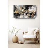 Lona Sanat Siyah Beyaz Gold Efekt Soyut Modern Kanvas Tablo Salon Oturma Yatak Odası Ofis Antre 0379;Adobe Ilıustrator 60 X 90