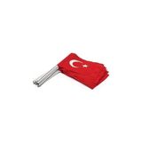 Lona Sanat Sopalı Kumaş Türk Bayrağı (20 x 30) - 10 Adet - 1 Çift - 00-Siyah