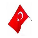 Lona Sanat Türk Bayrağı 30X45 Cm Sopalı Özel Alpaka Kumaş Bayrak (20 Adet) 30X45Bayrak20'Li