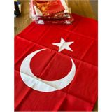 Lona Sanat Türk Bayrak 50X75 Cm Alpaka Türk Bayrağı 50X70 Alpaka 1. Kalite