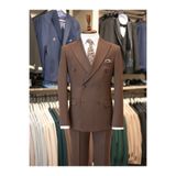 LONATOLİA Premium Slim Fit İtalyan Stil Kruvaze Takım Elbise - Ceket Pantolon