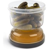 Lonavizyon Zeytin Turşu Süzme Saklama Kabı Kum Saati - Şeffaf