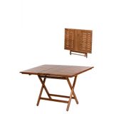 London Atina Katlanır Ahşap Bahçe Balkon Takımı -80x120 Masa + 4 Sandalye Set