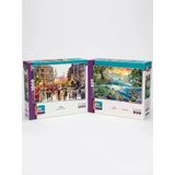 Londra Aslanı Ve Hayvanlar Alemi İkili Set - 1000 + 500 Parça İkili Puzzle Seti