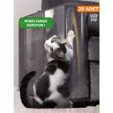 Londra Group Onypop Kedi Koltuk Tırmalama Koruyucu Şeffaf Yapışkanlı Mobilya Tırmalama Önleyici Koruma Bandı Folyosu 22X50 cm - 20 Adet