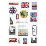 Londra - Ingiltere Baskılı 17'Li Telefon Ve Bilgisayar Yüzeylerine Uygun Özel Tasarım Sticker Seti