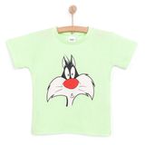 Loney Tunes Erkek Bebek Lisans Tişört Bisiklet Yaka Short Sleeve - Açık Yeşil